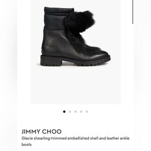 Jimmy Choo Black Fur-Accent Winter Boots